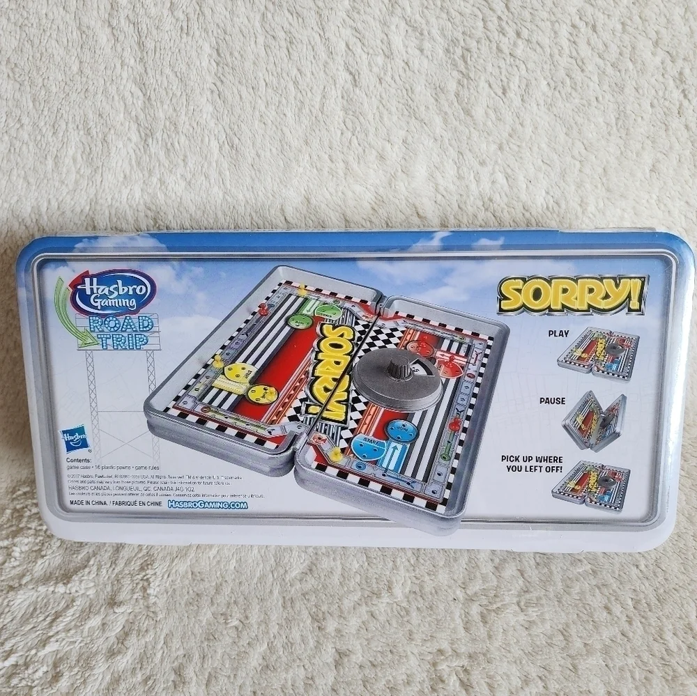 New Sorry! Classic Hasbro Game Road Trip Travel Edition